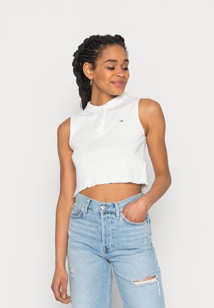 TJW CROP SLEEVELESS RIB - Top - ecru