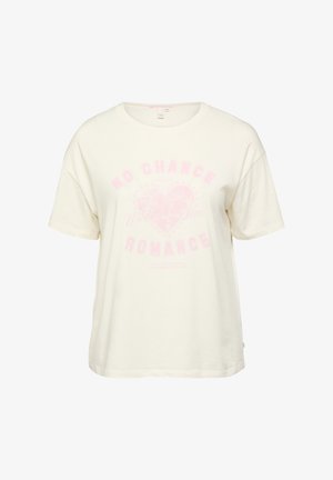 QS, T-shirt imprimé - creme