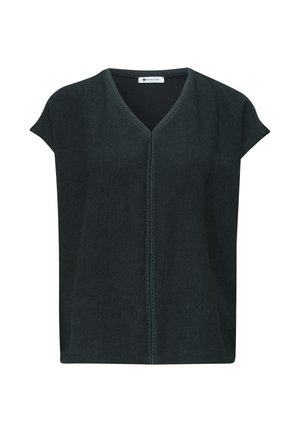 Street One, T-SHIRT MIT STRUKTURMIX UND TAPE - Blouse - deep bound green