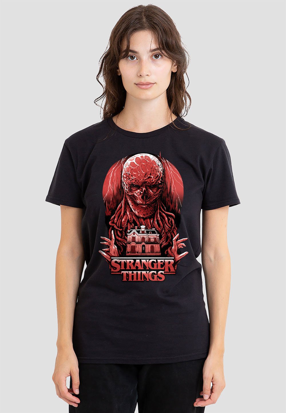 NETFLIX STRANGER THINGS VECNA HORROR - Print T-shirt - black - Zalando