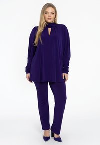 YOEK PLISSÉE - Langarmshirt - purple