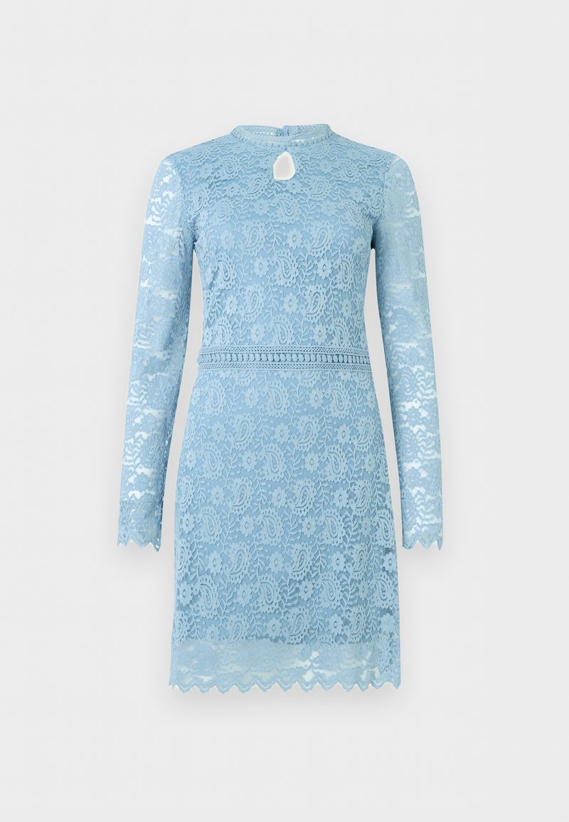 chinese dress ladies Xandra A-Line Long Sleeves Floor Length Floral Lace Formal Dresses, White main image 0