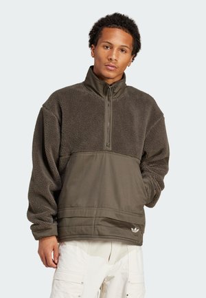 adidas Originals PREMIUM ESSENTIALS FLEECE - Fleece jumper - shadow olive