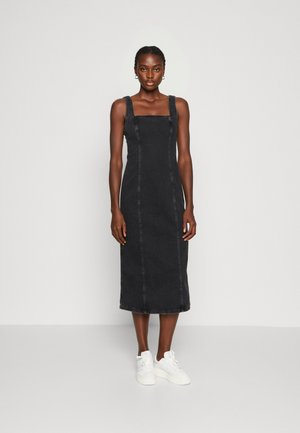 Abercrombie & Fitch MIDI DRESS - Farmerruha - black