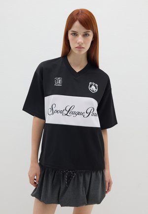 Print T-shirt - black white