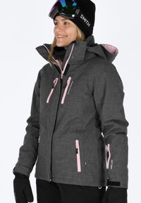 Swedemount CERVINIA - Snowboardjacka - charcoal melange lt pink