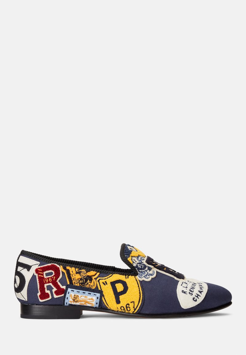 Polo Ralph Lauren PAXTON LOGO PATCH CANVAS SLIPPER - Slip-ons - navy/multi-coloured