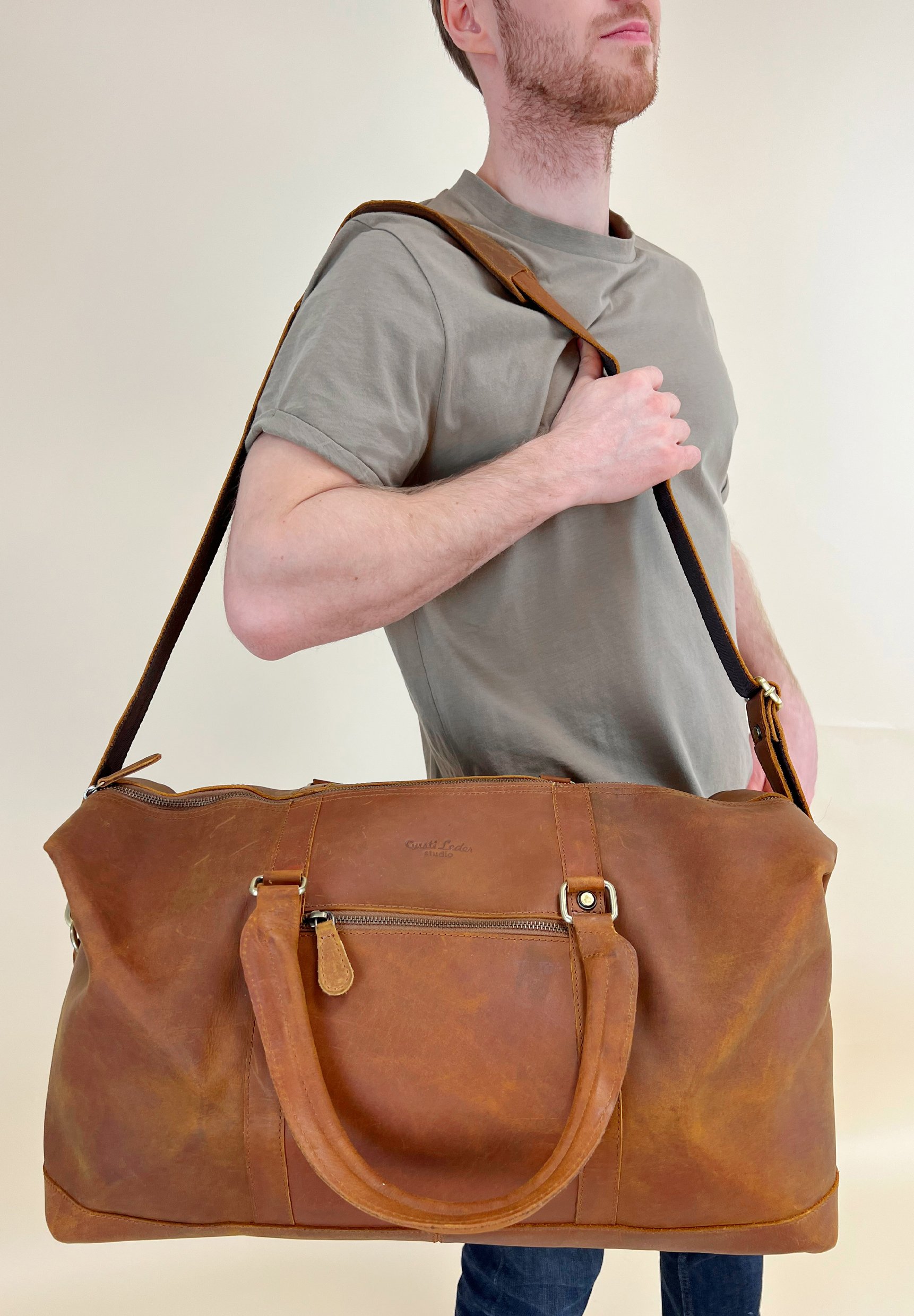Gusti Leder RUBEN - Weekendtas - brown/bruin - Zalando.nl