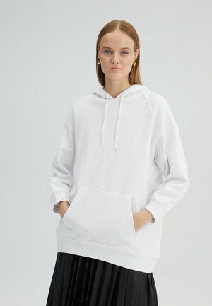 HOODED OVERSIZE - Sweatshirt - white