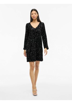 MINI VIFAITH PAILLETTEN - Kokteilikleit/peokleit - black beauty