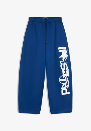 Bershka, BALLOON FIT WITH SIDE PRINT - TROUSERS - Pantalon de survêtement - blue