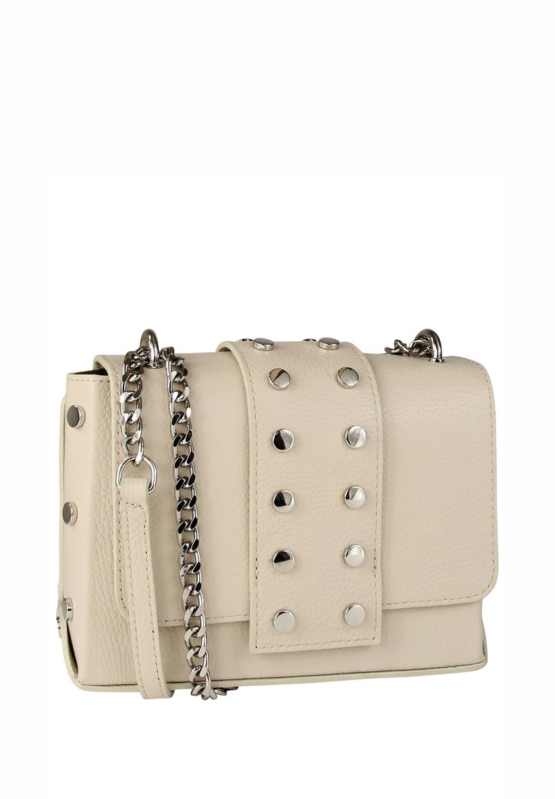 DrachenLeder Umhängetasche - beige weiß