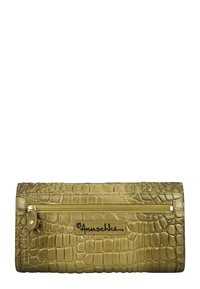 ANUSCHKA HANDPAINTED - Portemonnee - croc embossed desert gold