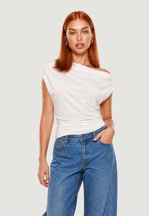 I AM, TOP DRAPPEGGIATO 1946 - T-shirt con stampa - white