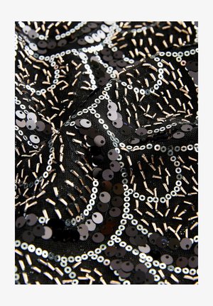 Next REGULAR FIT - SQUARE NECK LONG SLEEVE SEQUIN - Camicetta - black deco