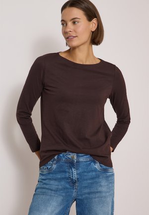 Cecil, LONG-SLEEVE TOP WITH BOAT NECK - T-shirt à manches longues - truffle brown
