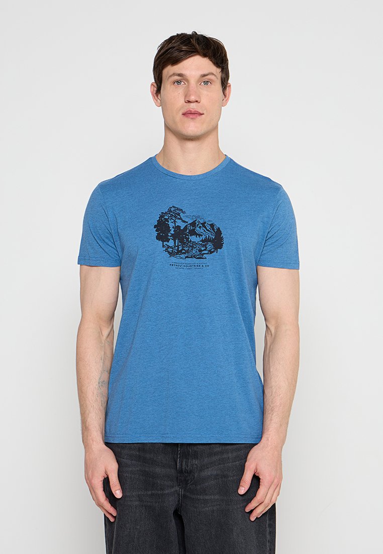 Petrol Industries T-shirt print blauw