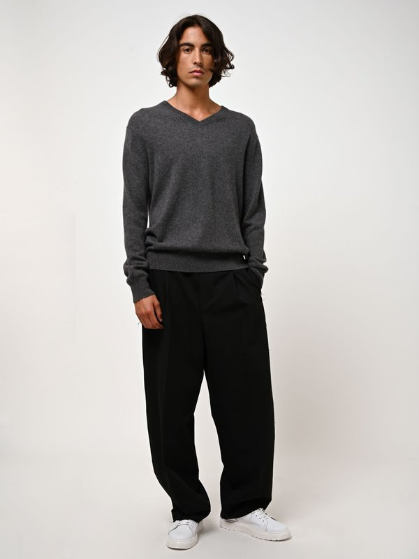 Strickpullover - anthracite chiné