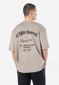 Pegador - COLSON TEE - Print T-shirt - vintage dark stone Thumbnail Image 1