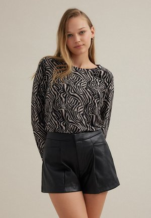 FLUIDA ANIMAL PRINT - Camiseta de manga larga - black