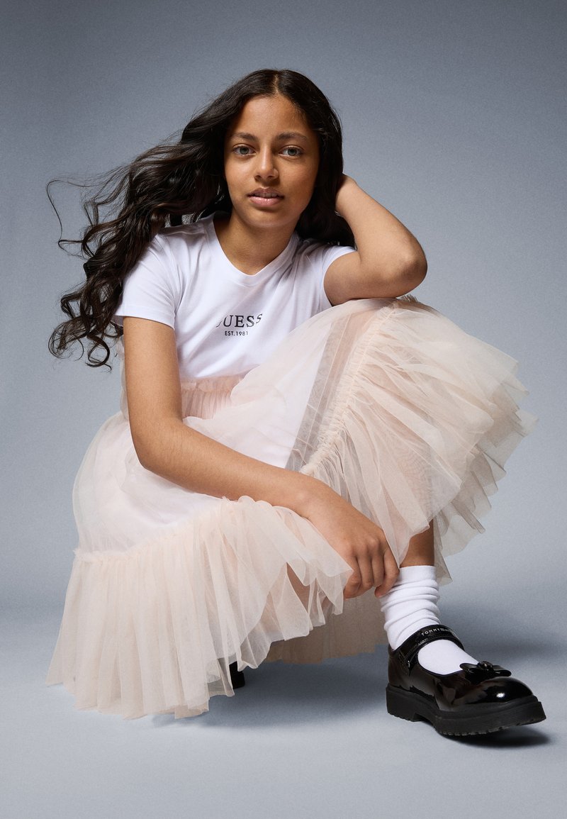 Jupe GUESS Fille Blanche – Taille 6 – Coton – Style Pettiskirt – Occasion TB