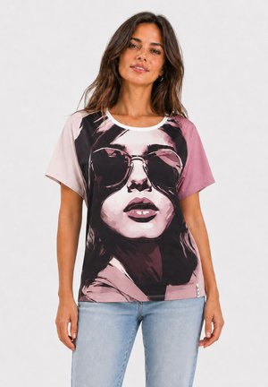 Key Largo, KEY LARGO T-SHIRT WT CLAIRE ROUND - Print T-shirt - bordeaux red
