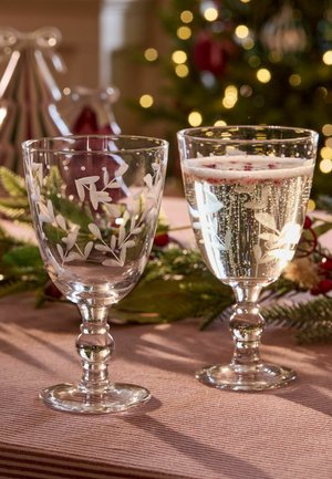 Westwing Collection MOUTH-BLOWN TUMBLERS CANDY, SET OF 4 - Glas - christmas tree/grün