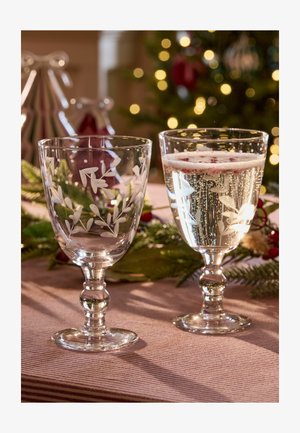 Westwing Collection MOUTH-BLOWN TUMBLERS CANDY, SET OF 4 - Glas - christmas tree/grün