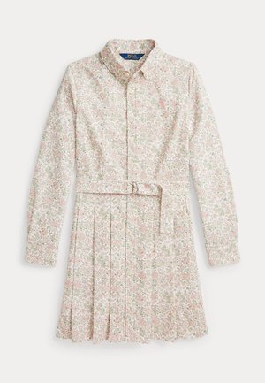 BELTED FLORAL COTTON CORDUROY SHIRTDRESS - Haljina-majica - carolan nevis/pink