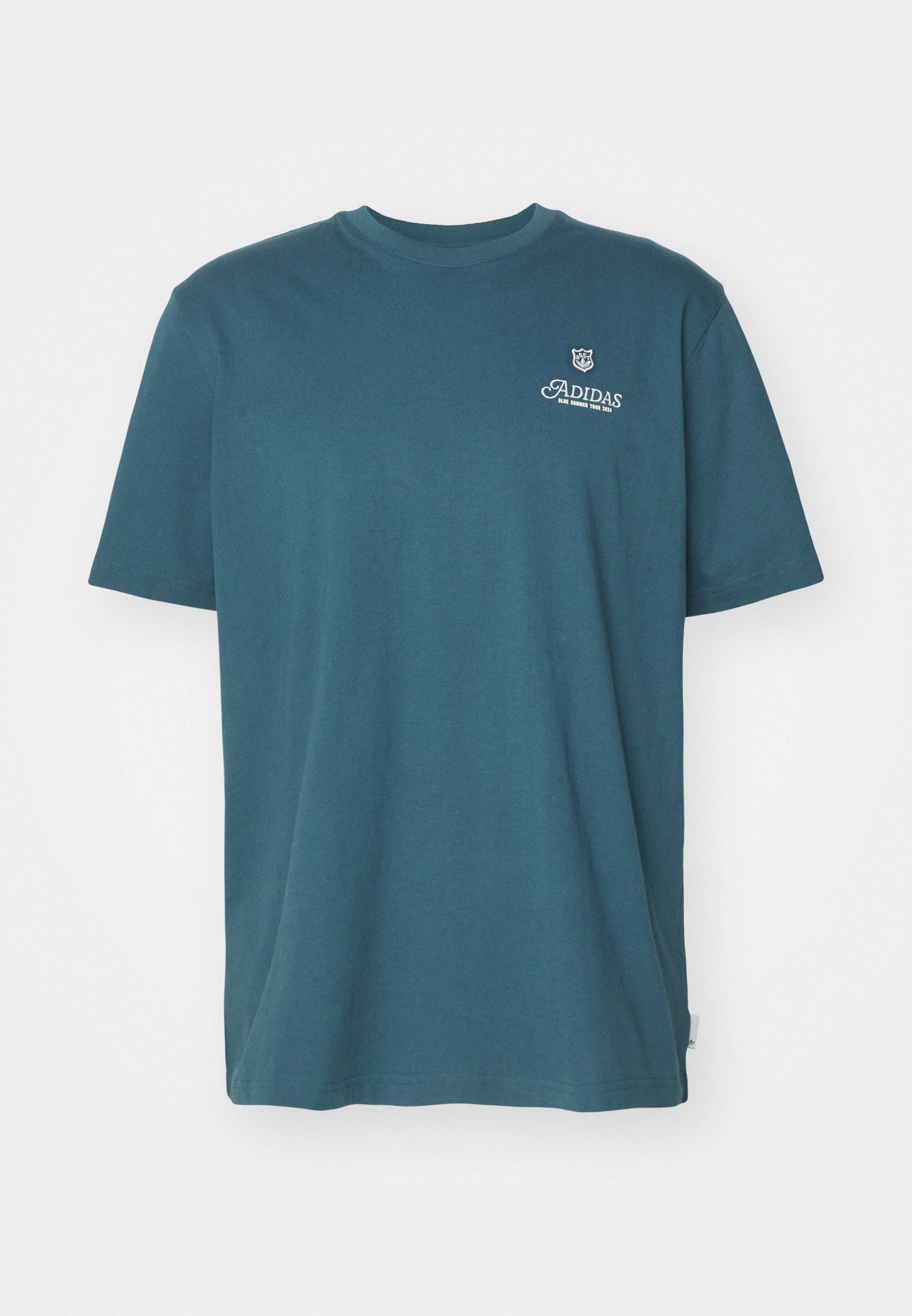 Tシャツ・カットソー adidas Leisure Badge Tee Dark Blue JD6347 adidas Originals Leisure League Badge Tee - Blue | adidas