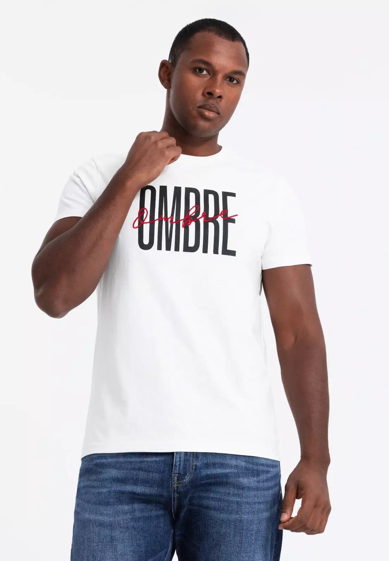 Ombre T-shirt print - white