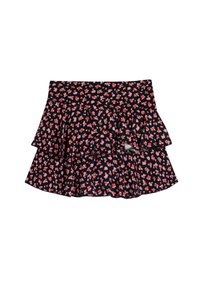 Koton FLORAL - Falda acampanada - black
