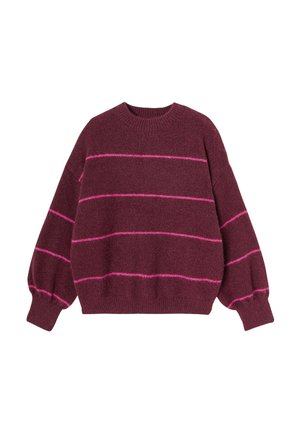 MOELLEUX - Pullover - rayé bordeaux