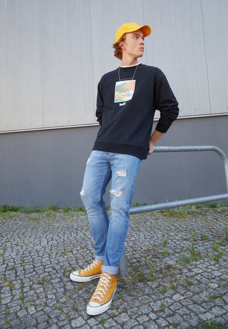 Levi's® GRAPHIC CREW - Camisola - mottled black