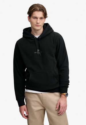 Superdry & Co, SUPERDRY MICRO LOGO FLEECE HOODIE - Fleecepullover - black