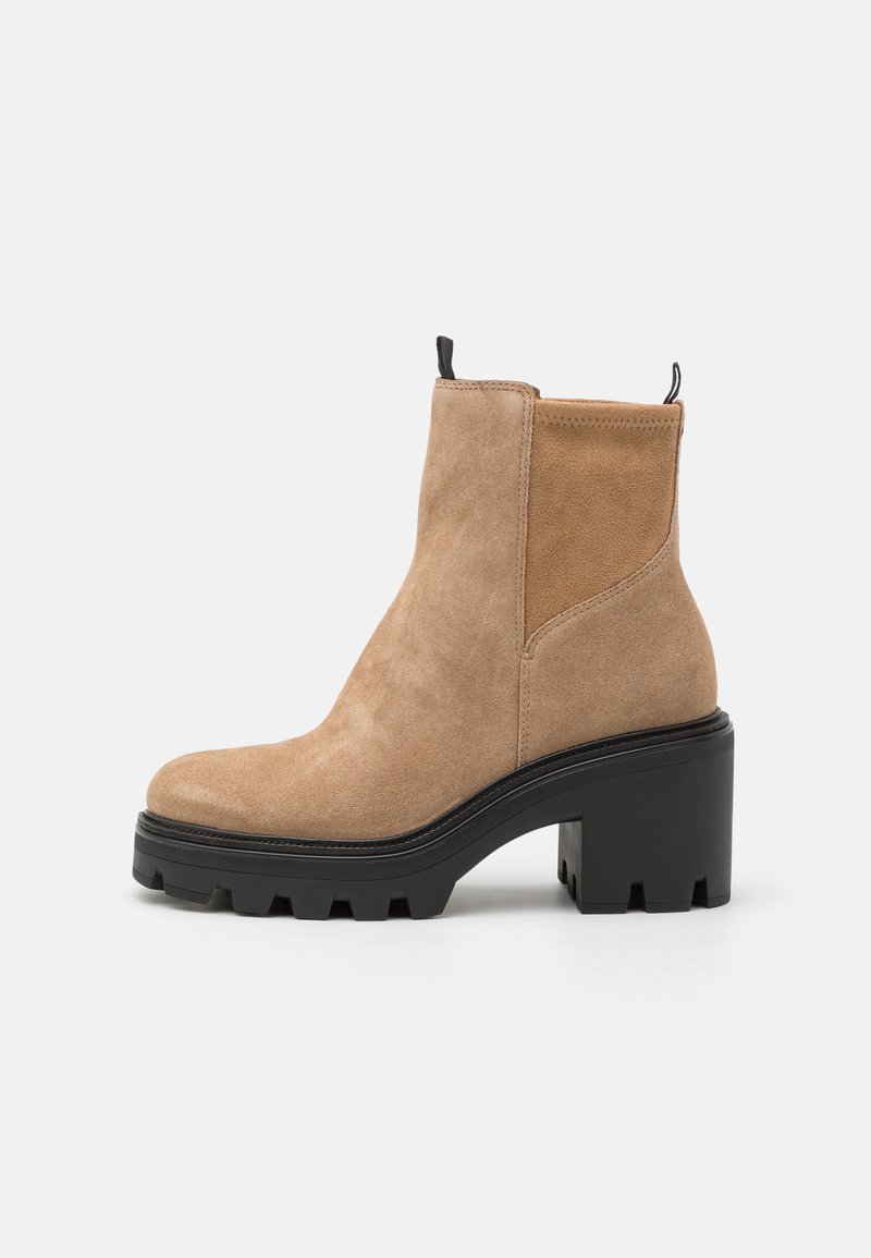rag & bone QUINN MID CHELSEA - Enkellaarsjes met plateauzool - camel