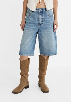 Jeans Shorts - stone blue denim