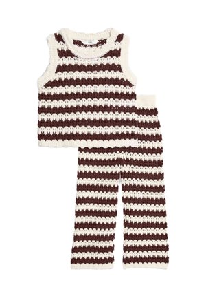 STRIPE OUTFIT - Tygbyxor - brown mix