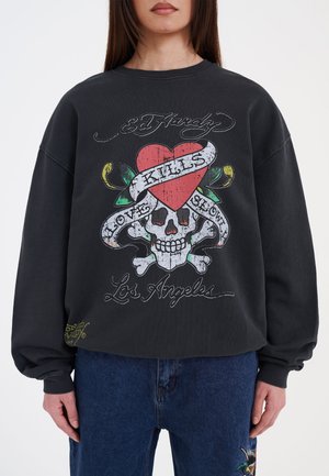 Ed Hardy LOVE KILL SLOWLY CREW NECK  - Felpa - black