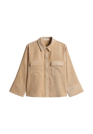 OPUS, RELAXED FIT RIB TEXTURE - Hemdbluse - golden beige