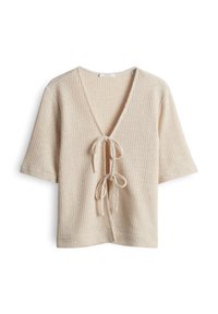 LOOSE FIT RIB - Cardigan - natural glaze