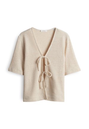 OPUS LOOSE FIT RIB - Cardigan - natural glaze
