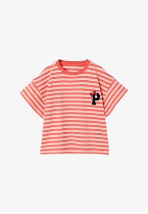 Vertbaudet, MIT GESTICKTEM BUCHSTABEN - T-Shirt print - koralle