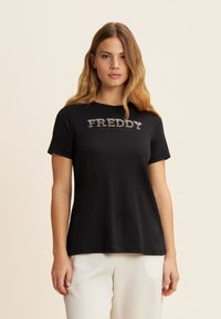 Freddy COMFORT FIT CON DETTAGLI PREZIOSI - T-shirt con stampa - nero