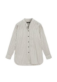 STRIPED FLOWING WITH STAND COLLAR - Skjortebluser - white