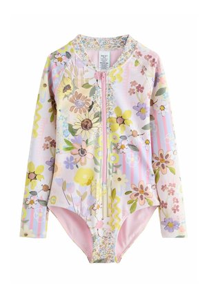 Next, REGULAR FIT - LONG SLEEVE - Badeanzug - pink patchwork floral