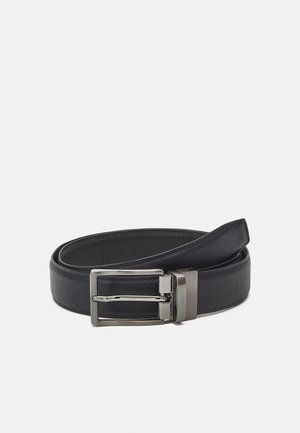 LEATHER - Belt business - black/brown