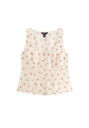 New Look, FLORAL BUTTON TEA BLOUSE - Blouse - pink pattern
