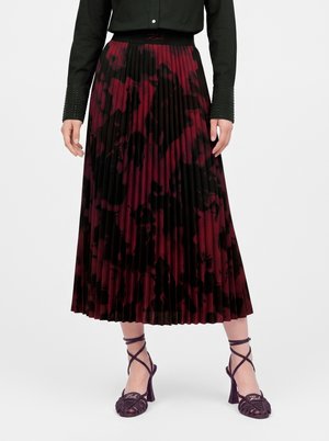 KARL LAGERFELD, PLEATED SKIRT - Jupe plissée - rouge