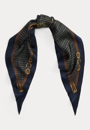 Lauren Ralph Lauren, PLAID & BELTING-PRINT DIAMOND SCARF - Фулар - navy